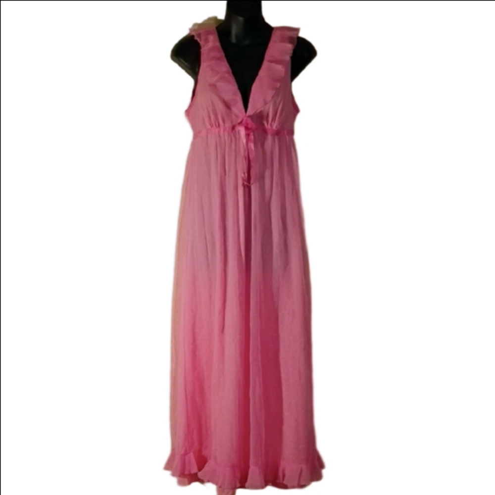 Vintage Maxi Nightgown/ Slip Dress Style. Some Wear On Top Layer. Size Medium.